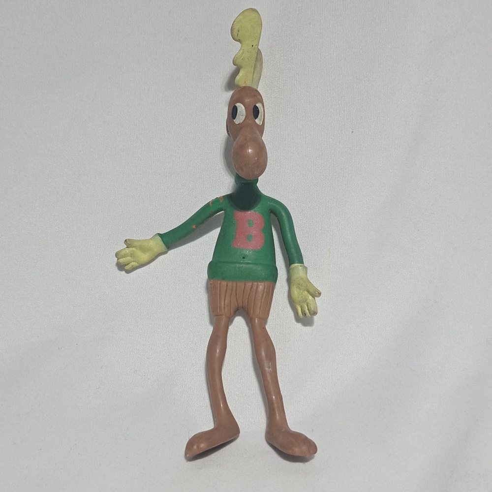 VTG 1985 Jesco‎ Bullwinkle J Moose 7" Bendable Action Figure